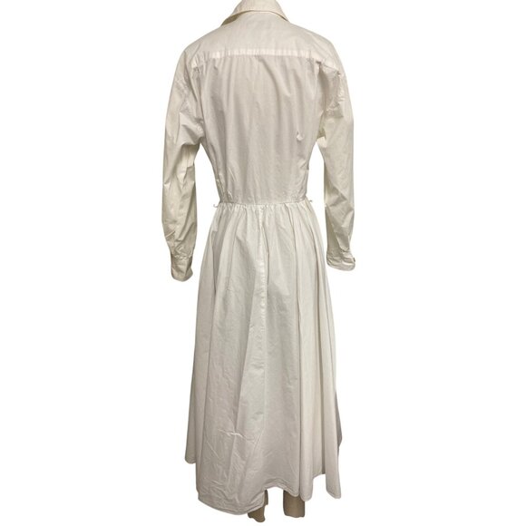 Ralph Lauren Vintage White Long-Sleeve Shirt Dress Button-Down A-Line - Picture 8 of 11
